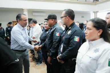 Llama Toño Astiazarán a Policía Municipal a no bajar la guardia y trabajar por la seguridad de las y los hermosillenses