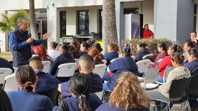 Trabajadores de la CTM de Santa Ana, se reúnen a dialogar con Beltrones