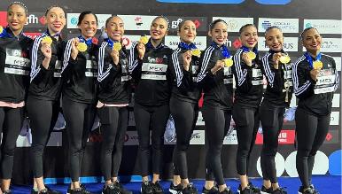 Mexicanas ganan segundo oro en Mundial de Natación Artística