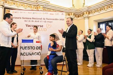 Encabeza Gobernador Durazo inicio de la Primera Semana Nacional de Vacunación 2025 “Vacunarse es Salud”