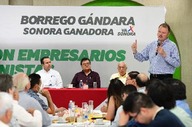Llama el “Borrego” Gándara a empresarios y profesionistas a hacer equipo por Sonora