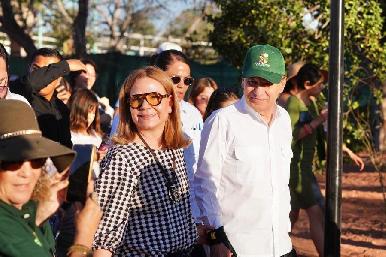 Gobernador Durazo avanza en acciones de rescate del Bosque Urbano La Sauceda con remodelación y reforestación
