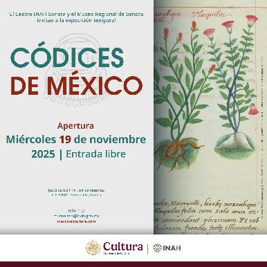 La exposición Códices de México mostrará la labor de los tlacuilos, en el Museo Regional de Sonora