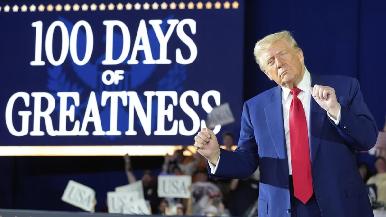 ‘Aún no han visto nada’: Donald Trump celebra 100 días de su regreso a la Casa Blanca
