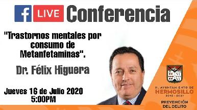 Invita Ayuntamiento de Hermosillo a conferencia virtual con reconocido Psiquiatra