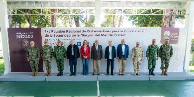 Acuerdan trabajo conjunto en materia de seguridad gobernadora y  gobernadores de la región del Mar de Cortés