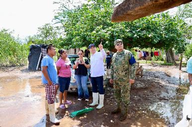 Supervisa Gobernador Durazo comunidades afectadas por tormenta tropical Raymond y garantiza apoyos a familias