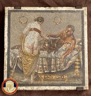Pompeya recupera un mosaico romano del siglo I a.C. robado durante la II Guerra Mundial