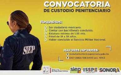 Convoca Sistema Estatal Penitenciario a perfiles interesados en unirse al equipo de seguridad en Ceresos