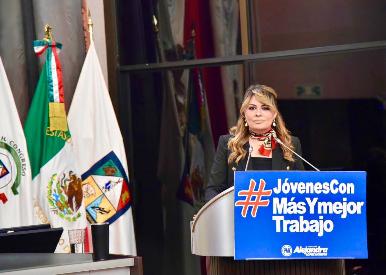 Busca Alejandra L贸pez Noriega impulsar el emprendimiento y oportunidades dignas de empleo para los j贸venes