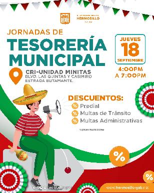 Invita Tesorería Municipal de Hermosillo a jornada de atención en Las Minitas