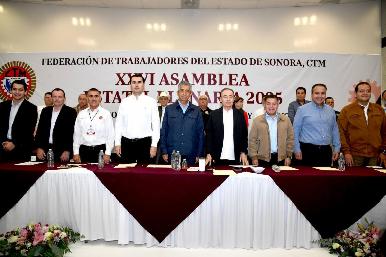 Reconoce CTM avances y acciones de Gobernador Durazo en beneficio de los trabajadores