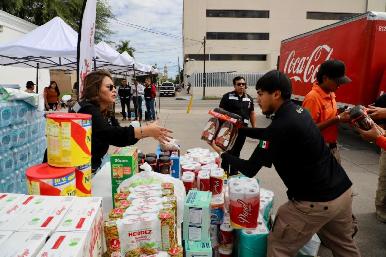 Entrega Gobierno de Sonora 5.6 toneladas de apoyo a damnificados del centro del país: CEPC