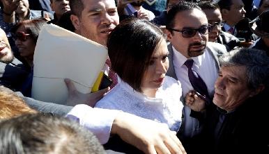 Rosario Robles llega al Reclusorio Sur para su audiencia